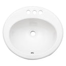 20 X 18" Modern Ceramic Oval Undermount Bathroom Sink With 3 Faucet Holes - White by HouseOfZazla