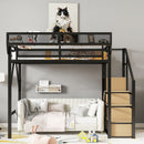 Loft Bed With Stairs, Storage Shelves, Wardrobe by HouseOfZazla