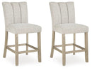 Larawyn - Upholstered Barstool (Set of 2) - Bisque by Unique Piece Furniture