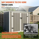 Horizontal Outdoor Storage Shed with Ramp & Hydraulic Lid