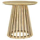 Touhy 2-piece Round Coffee and End Table Set Natural Mango