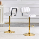 Adjustable Height Bar Stools & Footrest For Kitchen Island (Set of 2)