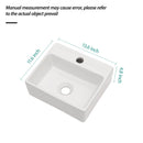 Ceramic Rectangle Wall Mount Bathroom Sink With Single Faucet Hole by HouseOfZazla