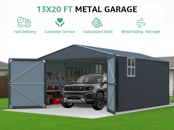 Upgraded 13x20FT Outdoor Storage Shed, photo 3 of 10