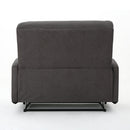 Alma - Contemporary Upholstered Loveseat Recliner - Slate by HouseOfZazla