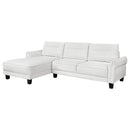 Granholm - Upholstered Curved Arm Sectional Sofa - White
