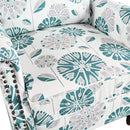 Push Back Recliner Chair Upholstered With Classic Wing Back And Solid Gourd-Shaped Legs by HouseOfZazla