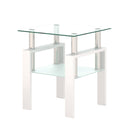 Modern Tempered Glass Tea Table, End Square Table For Living Room by Unique Piece Furniture