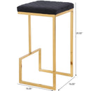Joel - Upholstered Stool - Black / Gold by Unique Piece Furniture