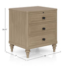 3 Drawer Nightstand - Sand by HouseOfZazla