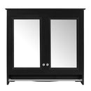 Modern Wall-Mounted Mirror Cabinet With Adjustable Shelves, Soft-Close Doors, High-Definition Mirror by HouseOfZazla