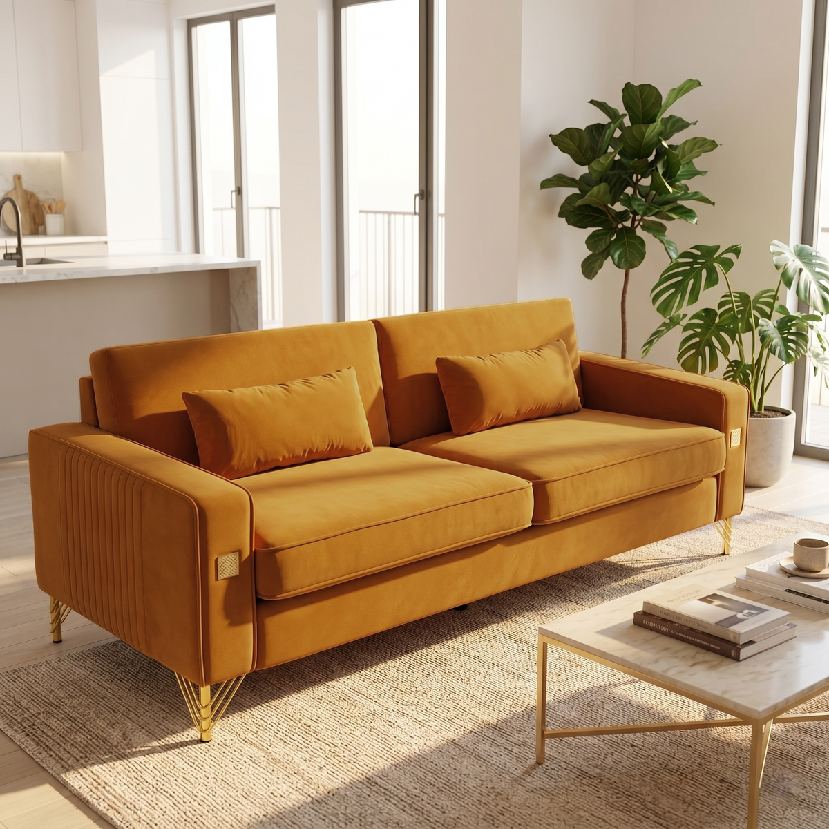 Luxury Velvet Sofa, photo 5 of 10