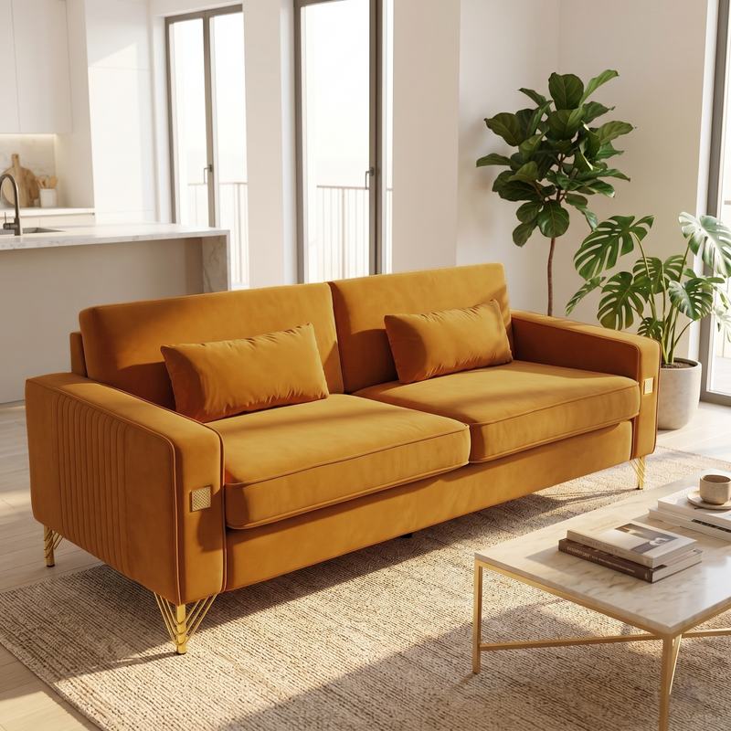 Luxury Velvet Sofa, photo 5 of 10