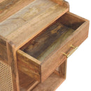 Larissa - T Bar Open Bedside Table - Oak by Unique Piece Furniture