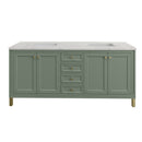 James Martin Chicago 72" Double Bathroom Vanity, Smokey Celadon
