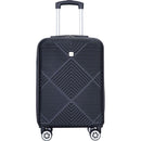 2Piece Luggage Sets ABS Lightweight Suitcase, Spinner Wheels, (20/14) BLACK