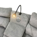 Fullar - Modular Console With Speaker & Cup Holder - Light Gary Chenille by Unique Piece Furniture