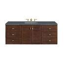 James Martin Amberly 60" Dual Mount Single Bathroom Vanity, Mid-Century Walnut