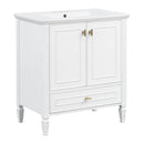 Freestanding Vanity With 1 Drawer & 2 Soft Close Doors With Door Mounted Storage by HouseOfZazla