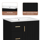 Bathroom Vanity With Under Mount Sink, 2 Drawers And Soft Closing Door by HouseOfZazla