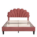 Upholstered Platform Bed With Flower Pattern Headboard by HouseOfZazla