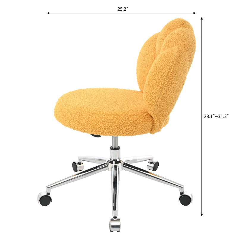 360Swivel Height Adjustable,Swivel Chair,Teddy fabric,home office chair