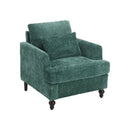 Modern Mid Century Wood Frame Armchair With Tufted Design by Unique Piece Furniture
