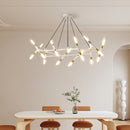 41" White & Golden Modern Chandelier Light Fixture