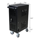16 Bay Mobile School Charging Cart Station for Chromebook, Tablet and Laptop by HouseOfZazla