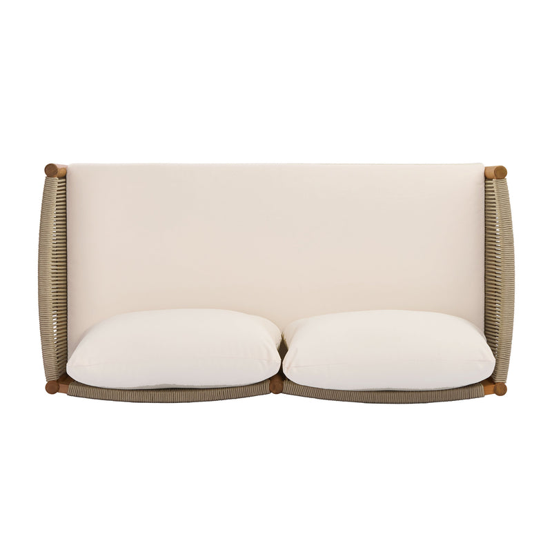 4-Piece Outdoor Sofa Set with Acacia Wood Frame in Teak Look, photo 9 of 10