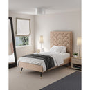 Crosby - Bed With Upholstered Headboard And Slats by HouseOfZazla