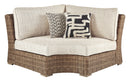 Beachcroft - Curved Corner Chair w/Cushion - Beige