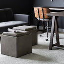 Rockwood - Upholstered Cube Storage Ottoman With Tray by Unique Piece Furniture