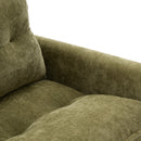 UNITED WE WIN Swivel Barrel Chair - Mid Century Modern Chair, Thick Padded Arm Chair with Solid Metal Base, Comfortable Single Sofa Chair, Swivel Accent Chair for Living Room Bedroom