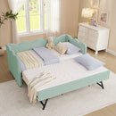 Gingham Daybed With USB Charging Port, Wave Shaped Design by HouseOfZazla