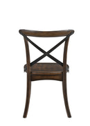 Kaelyn - Metal Side Chair (Set of 2) - Dark Oak by HouseOfZazla