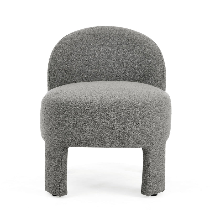 Walker Edison - lounge chair with sof cushion and backrest, need to be assembled, suitable for living room'bedroomldining room---GREY(24.5"28.75"28.75")