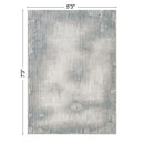 Geometrix - 5'3" X 7'3" Area Rug, Geometric 3D Effect - Ivory / Gray