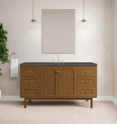 James Martin Laurent 60" Dual Mount Single Bathroom Vanity, Honey Oak