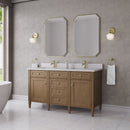 James Martin Brittany 60" Double Bathroom Vanity, Pecan