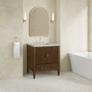 James Martin Myrrin 30" Single Bathroom Vanity, Mid-Century Walnut