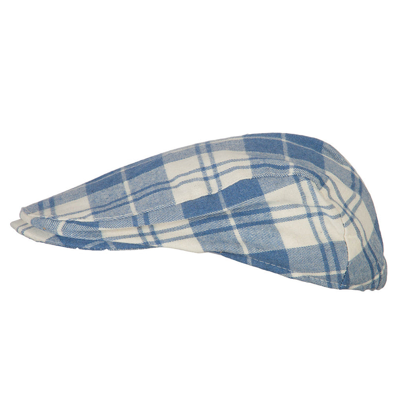 Boy's Cotton Plaid Print Ivy Cap
