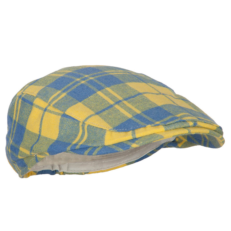 Boy's Cotton Plaid Print Ivy Cap