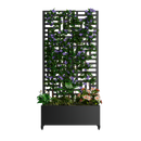 Metal Planter Box with Trellis, 73"x35"x16" Raised Garden Bed
