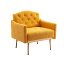 Accent Chair, leisure single sofa with Rose Golden feet