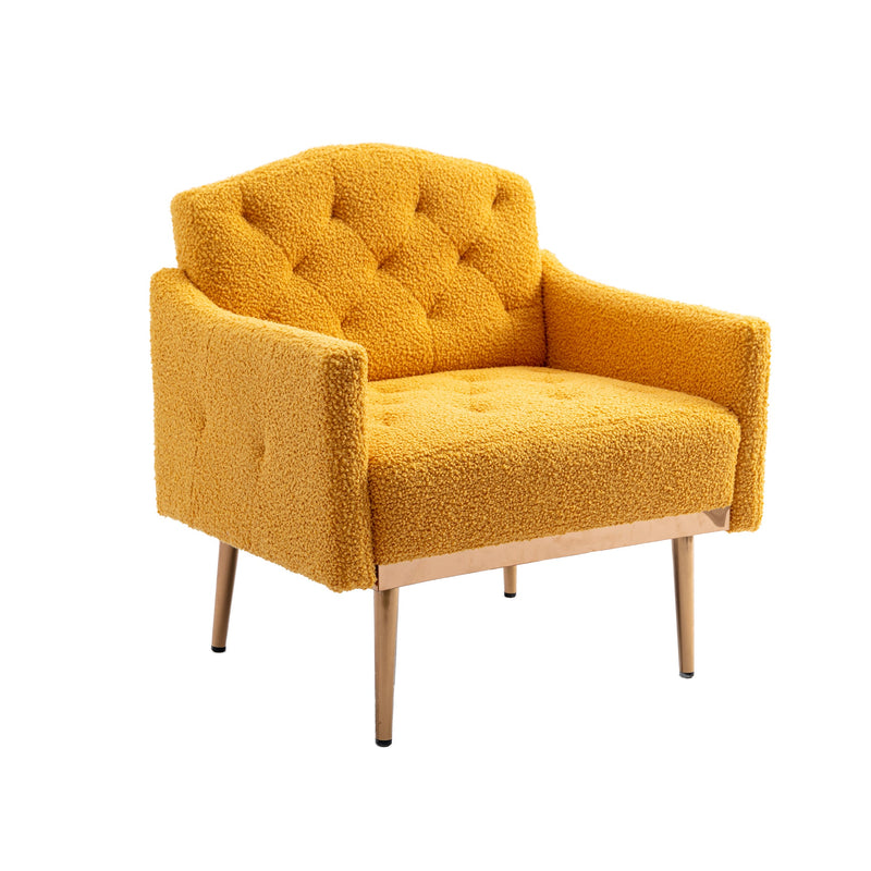 Accent Chair, leisure single sofa with Rose Golden feet