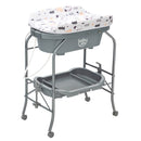 Folding Baby Changing Table with Bathtub and 4 Universal Wheels