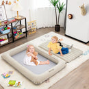 2-in-1 Multi-Purpose Inflatable Toddler Travel Bed Air Mattress Set with Electric Pump-Gray by LJGDeals