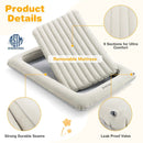 2-in-1 Multi-Purpose Inflatable Toddler Travel Bed Air Mattress Set with Electric Pump-Gray by LJGDeals
