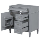 Bathroom Vanity With 2 Drawers And Tip-Out Drawer, Storage Cabinet by Unique Piece Furniture